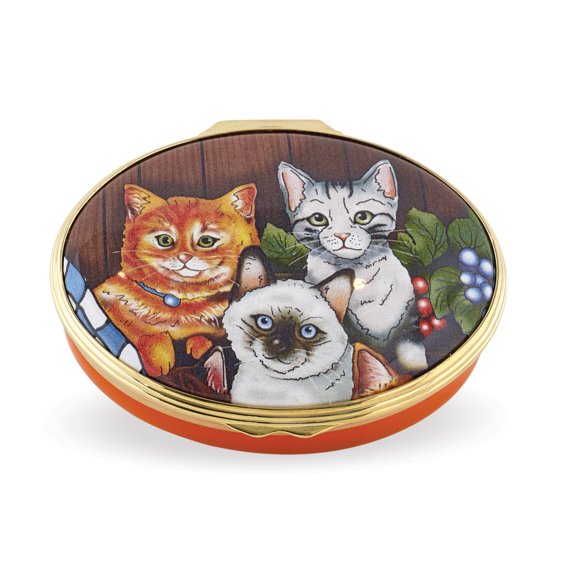 HALCYON DAYS ENAMELS プードル Halcyon Days As Every Cat Owner Knows Enamel Box